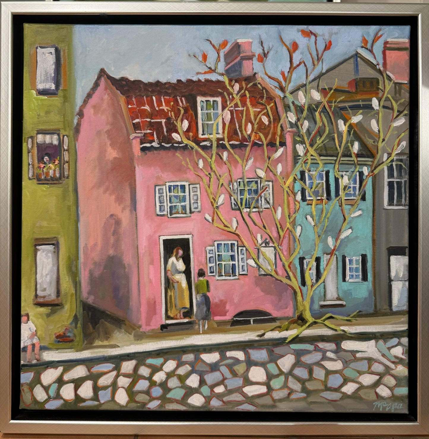 "The Pink House", 22 x 22