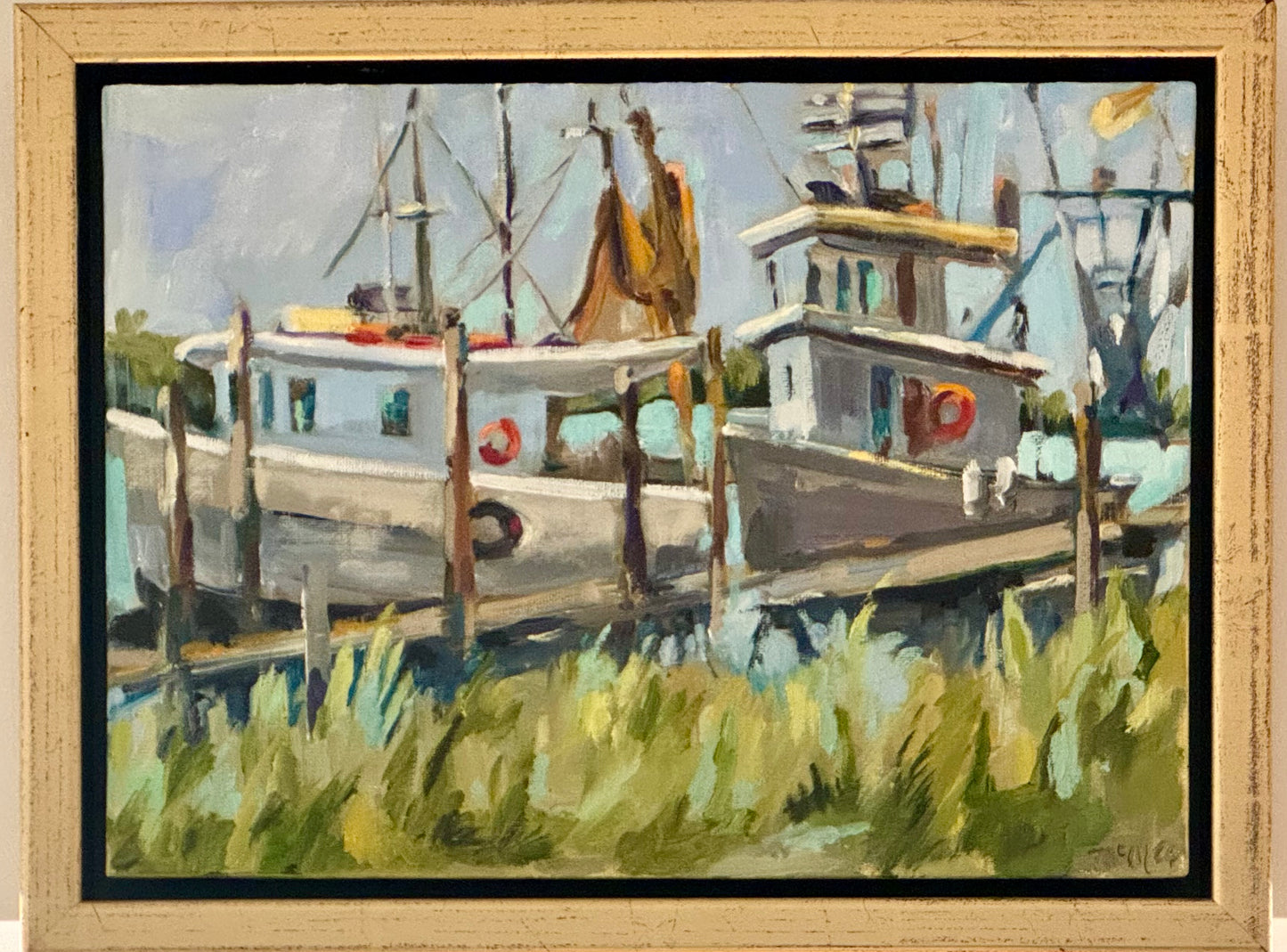 "Old Tugs", 14 x 11