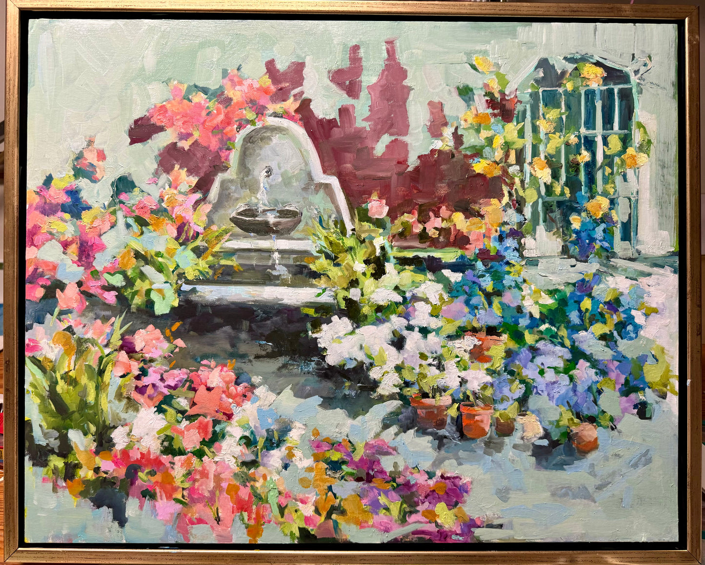 "Floral Fountain", 32 x 26