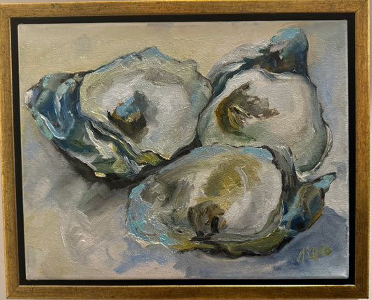 "Oyster Trio", 16 x 13