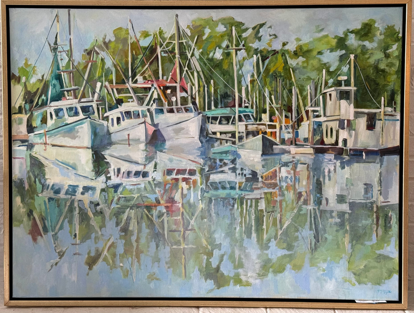 "McClelanville Shrimp Boats", 50 x 38