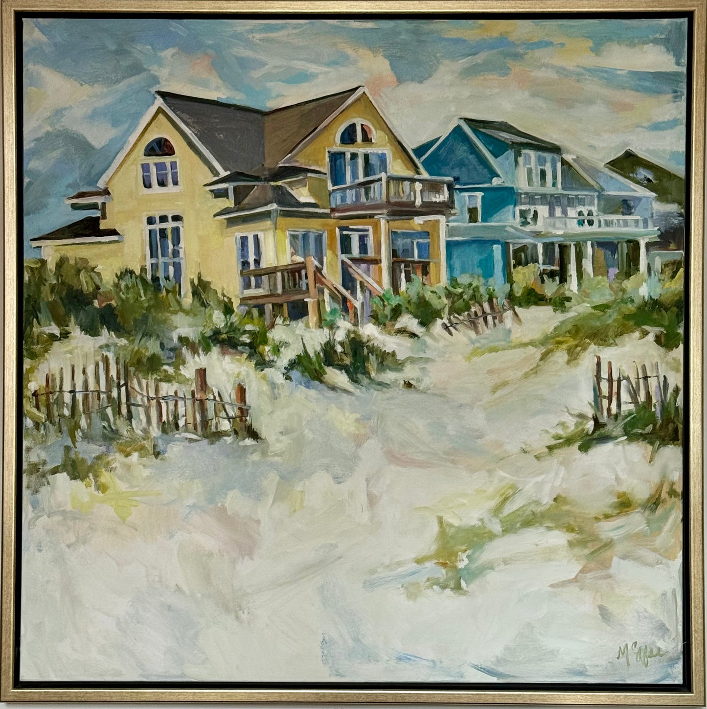 "Folly Beach Cottages", 32 x 32