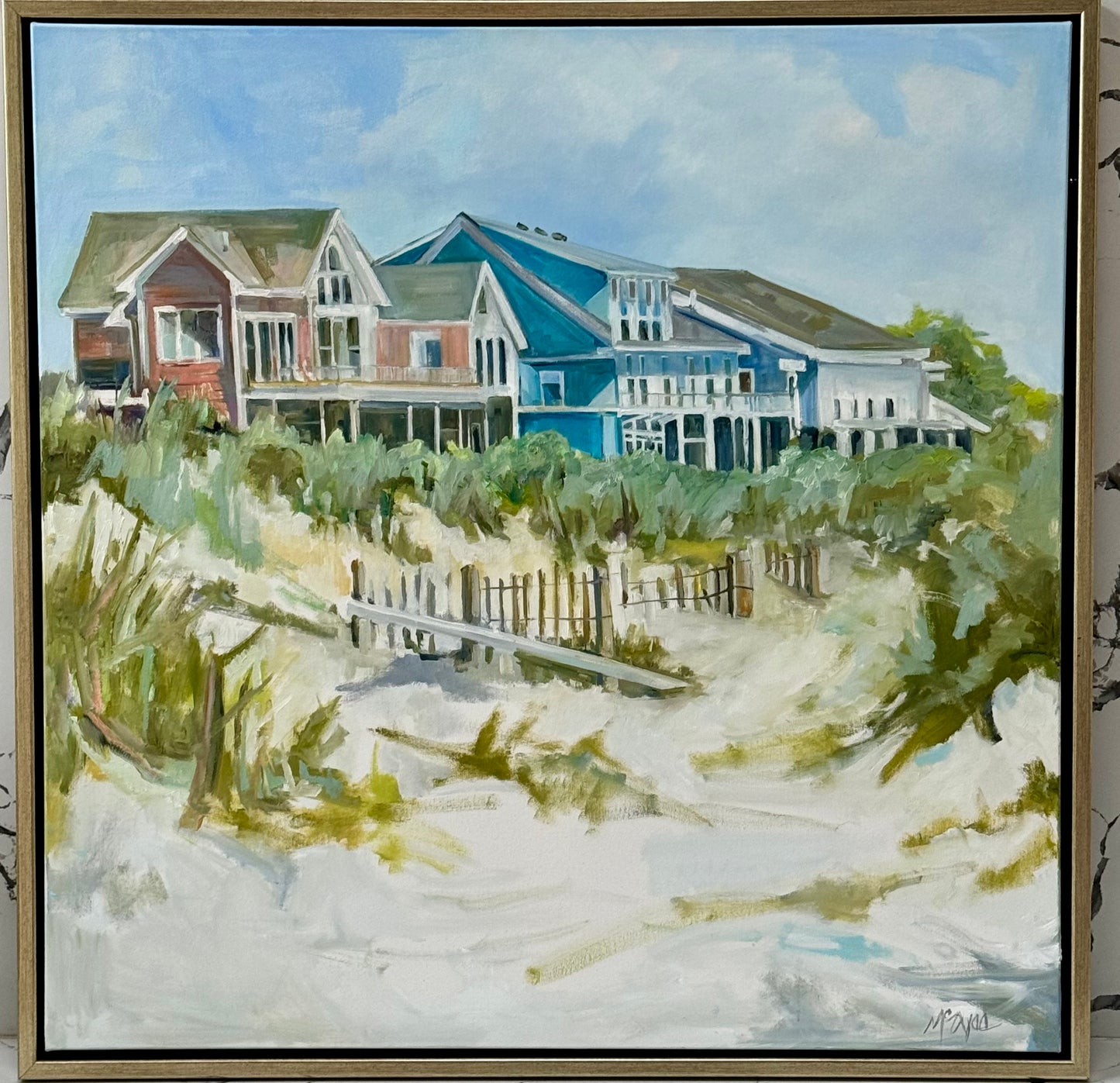 "Cottages in the Dunes", 36 x 36