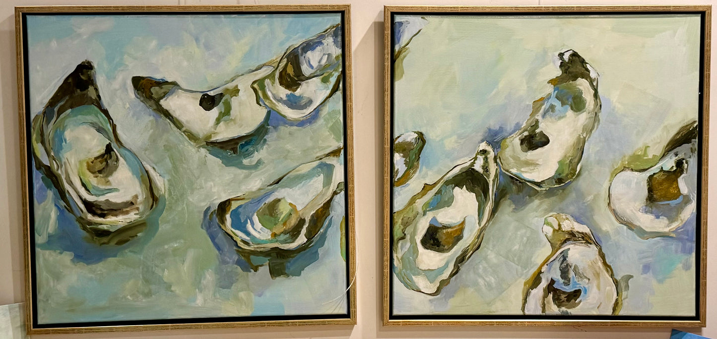 "Eastern Shore Oysters", Diptych, 66 x 32