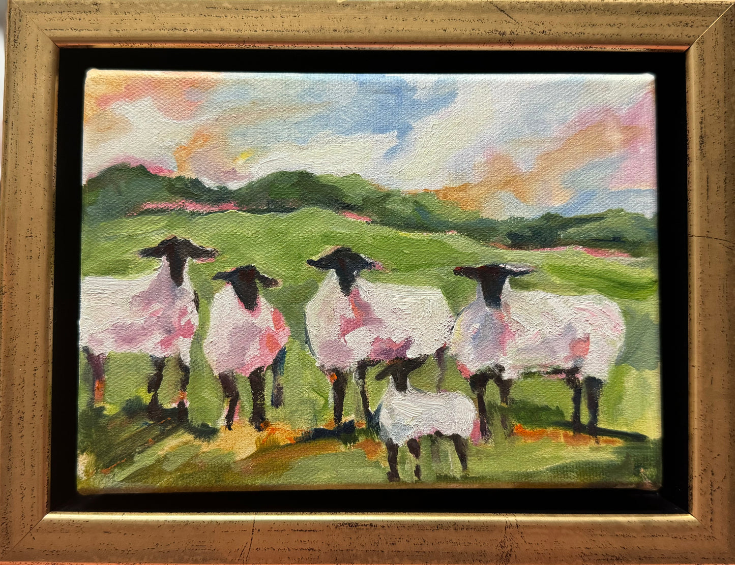 "Little Flock", 9 x 7