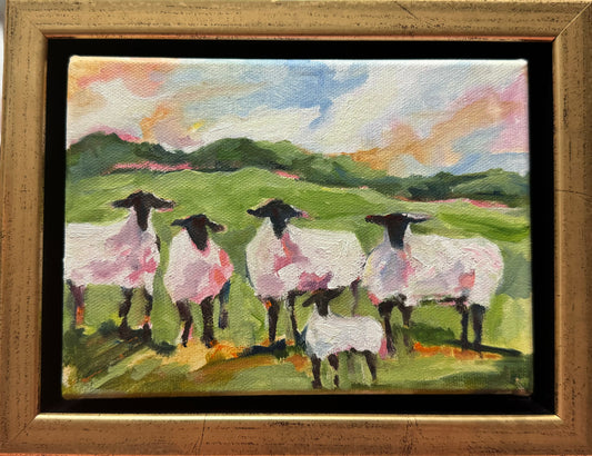 "Little Flock", 9 x 7