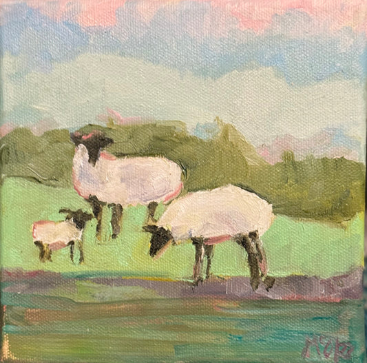 "Family of Three", 6 x 6