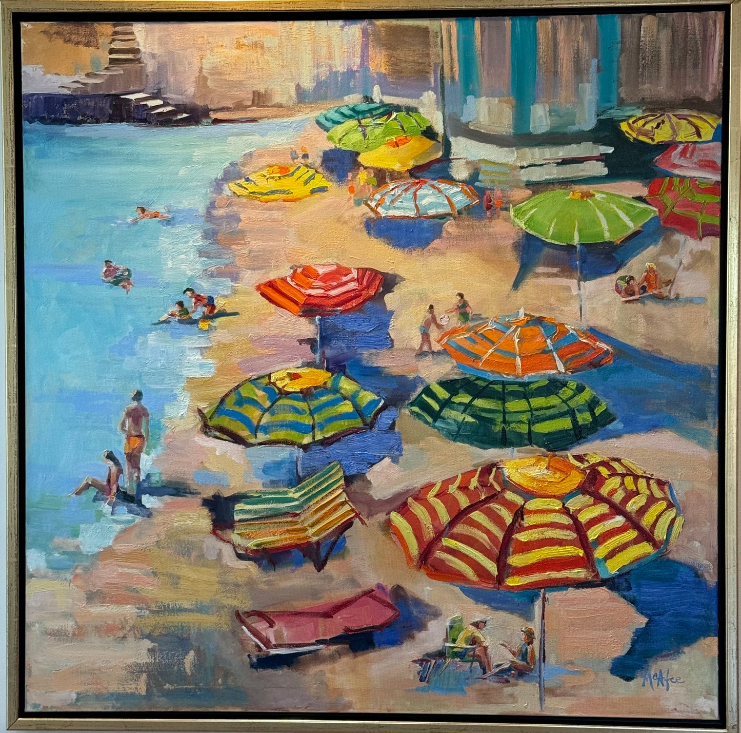 "Sunny Day in Capri", 38 x 38