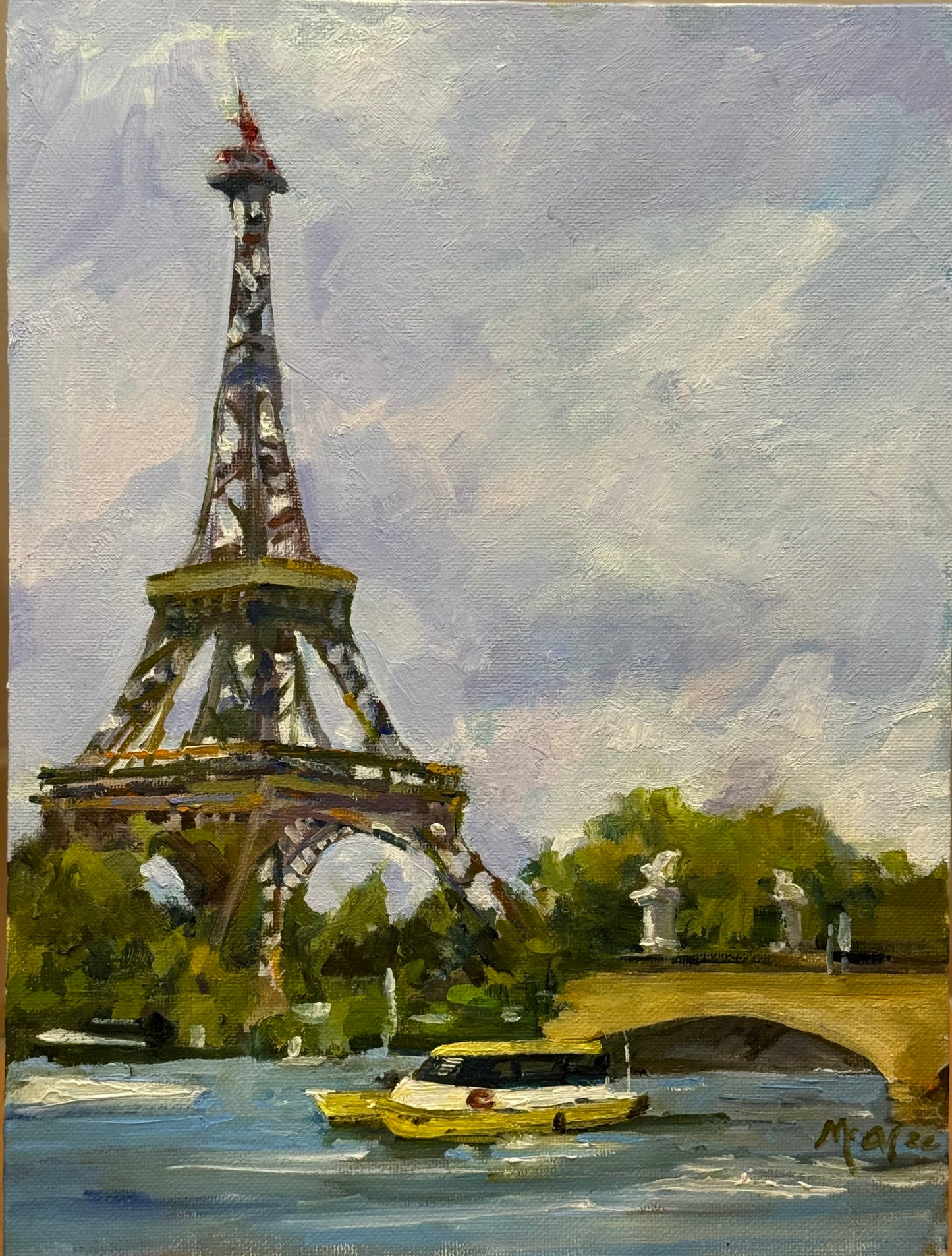 "The Seine", 9 x 12